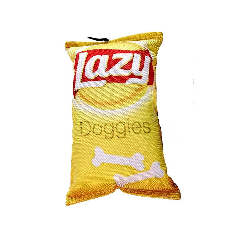 Amazon Hot Sale Creative Snacks Oxford Interactive Cute Squeaky Dog Toy LOW price dog chew toys