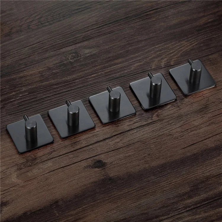 Adhesive Wall Hooks Heavy Duty Waterproof 304 Stainless Steel Kitchen Hooks 3M Adhesive Wall Hooks