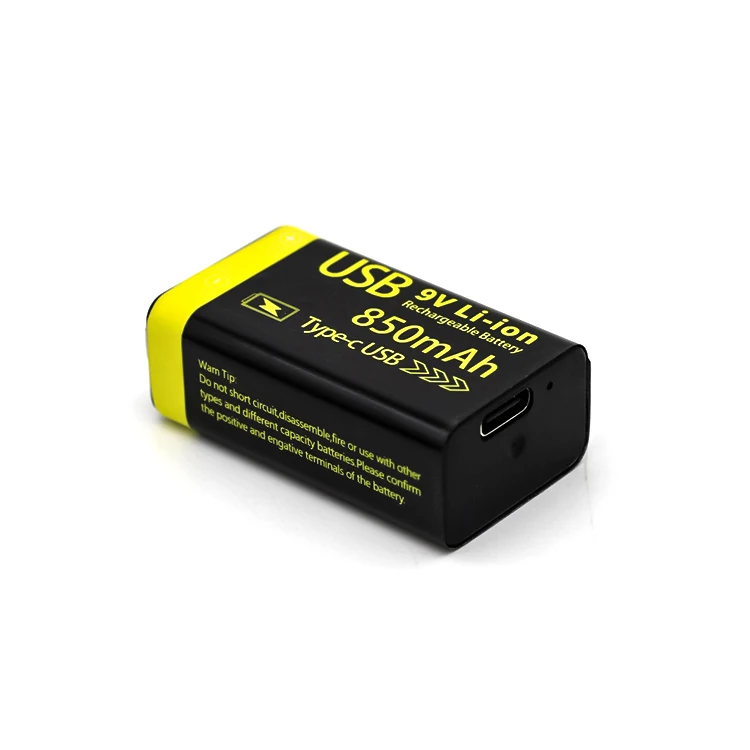Аккумуляторная литий-ионная аккумуляторная батарея 6f22 9v 850mah перезаряжаемые литий-ионные батареи