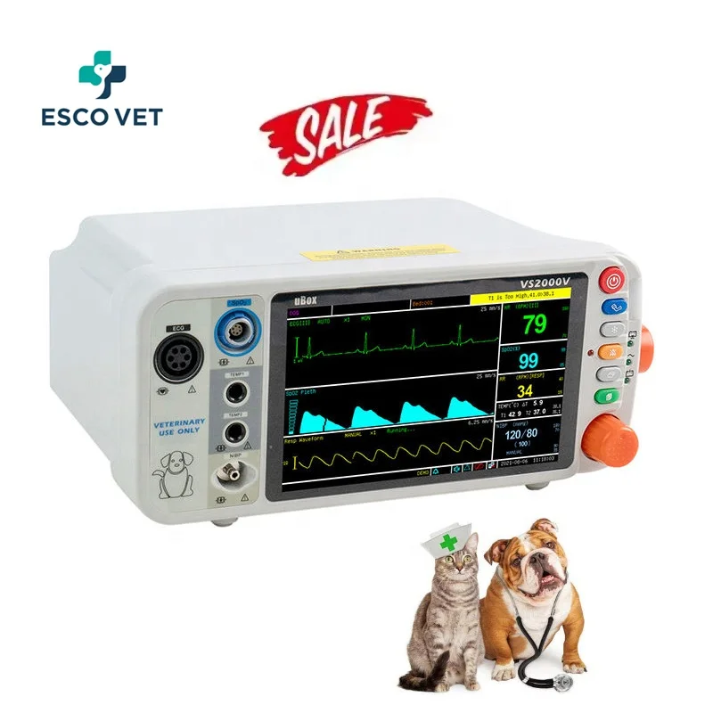 Ветеринарный многопараметрический монитор жизненно важных функций артериального давления хорошая цена пациента для продажи