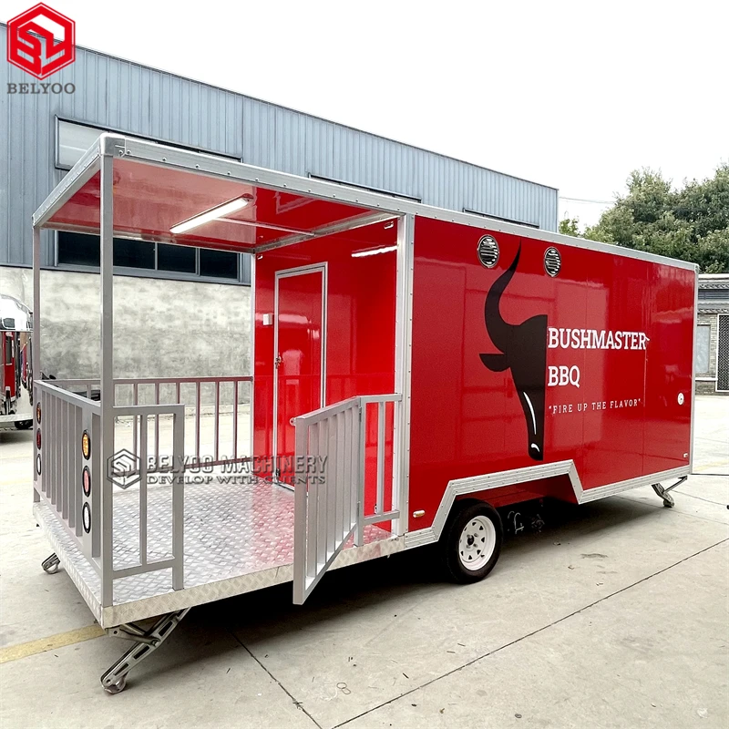 Mobile Concession Trailer with High-End Kitchen Setup for Ice Cream Vendors Hot Dog Food Truck Trailer