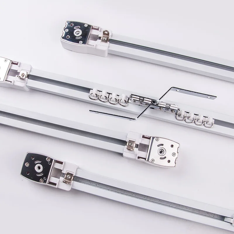 Низкая цена, сверхмощный тихий потолочный автоматический беспроводной мотор из алюминиевого сплава, электрическая направляющая для штор для спальни