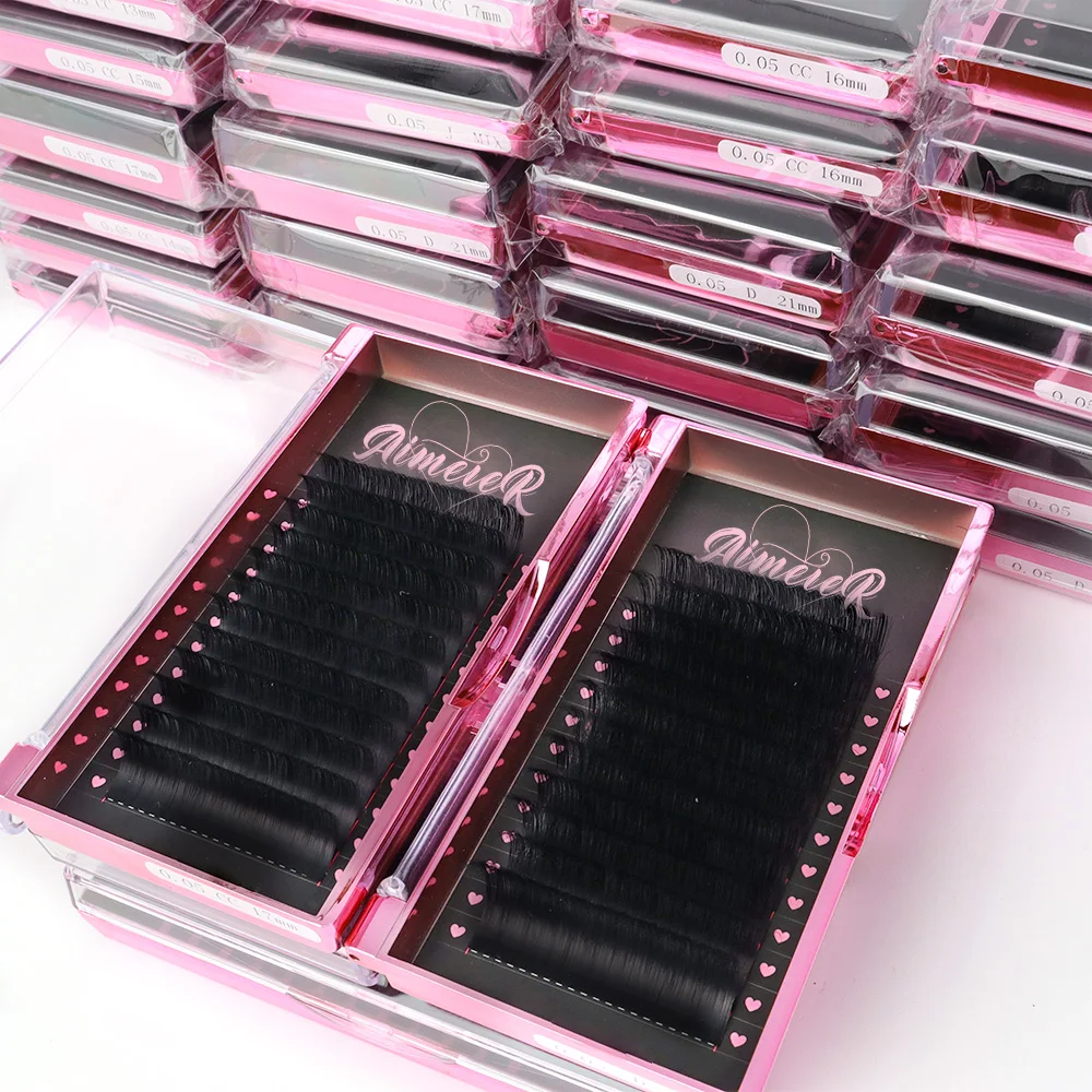 Матовые черные корейские Pbt наращивание ресниц кашемировые ресницы 0 03 матовые для наращивания лотки