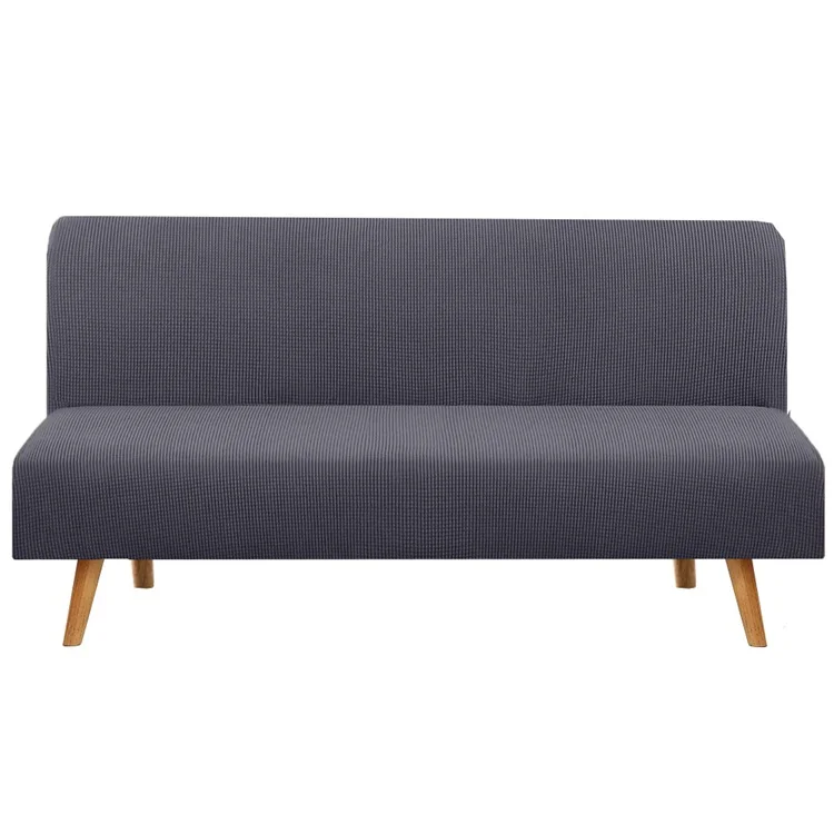 
Fold Solid Color Universal Soft No Armrest Elastic Force Sofa Bed Cover Couch Covers 