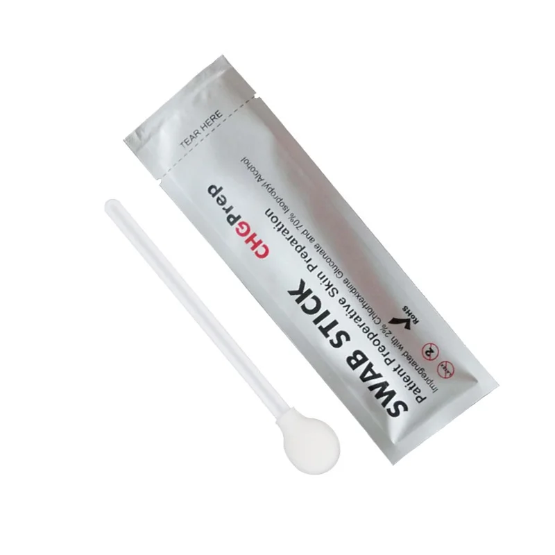 Medical Grade CHG IPA Antiseptic Skin Care 70% Isopropyl Sterile Alcohol Prep Swab