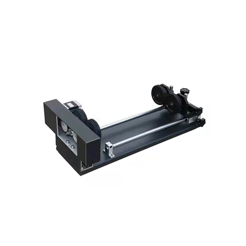 Myoung laser rotation axis attachment With Wheels rotary Rollers Stepper Motors for CNC laser machine rotary axis