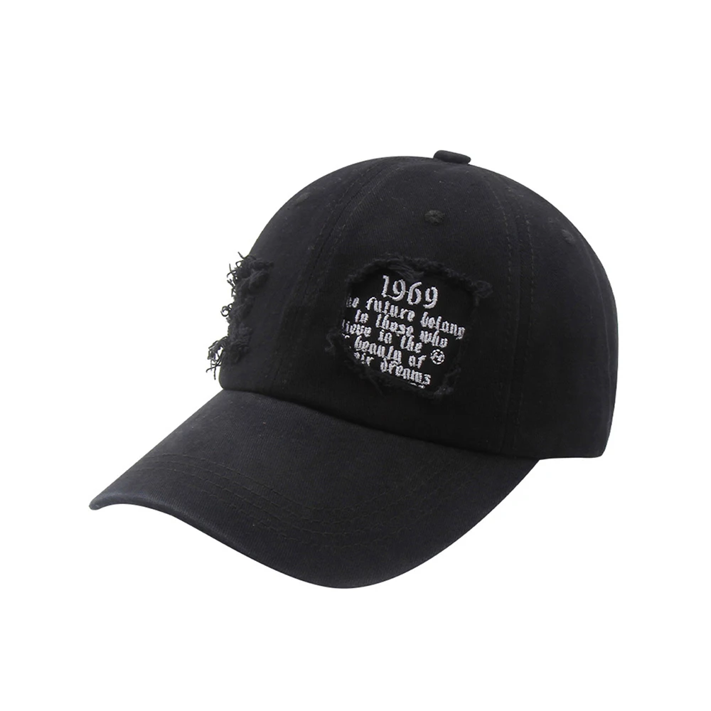 Professional Production Wash Hole Denim Faded Hat Washed Hole Embroidery Hat