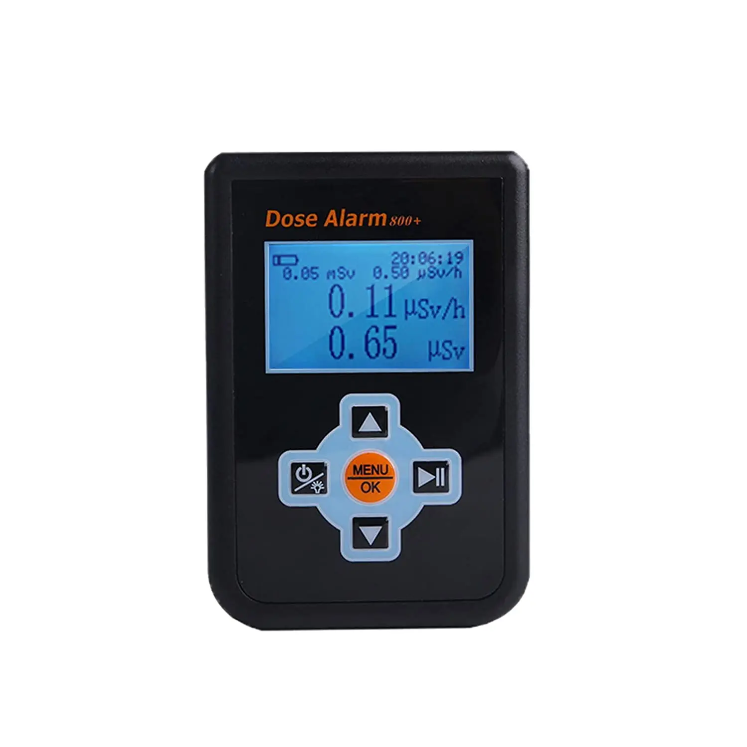 2022 Portable Dosimeter Alarm Tester Tool Lcd Display Radioactive Detector Nuclear Radiation Detector