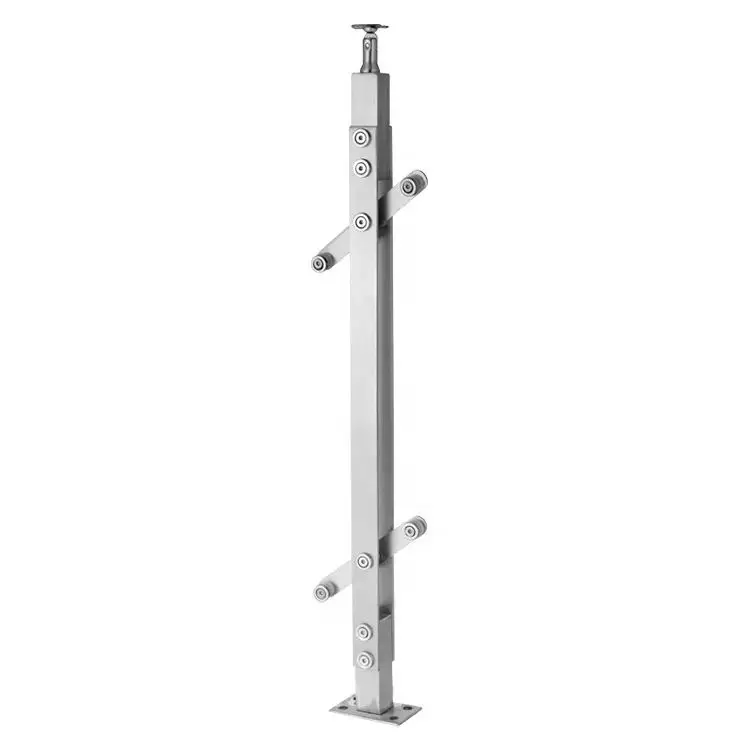Modern Design Stair Fence Hardware Fittings Stainless Steel Glass Railing Stair Rail Post Handrail Bracket