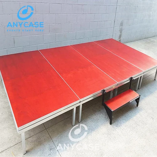 Durable adjustable 4 legs simple aluminum stage platform event rent stage