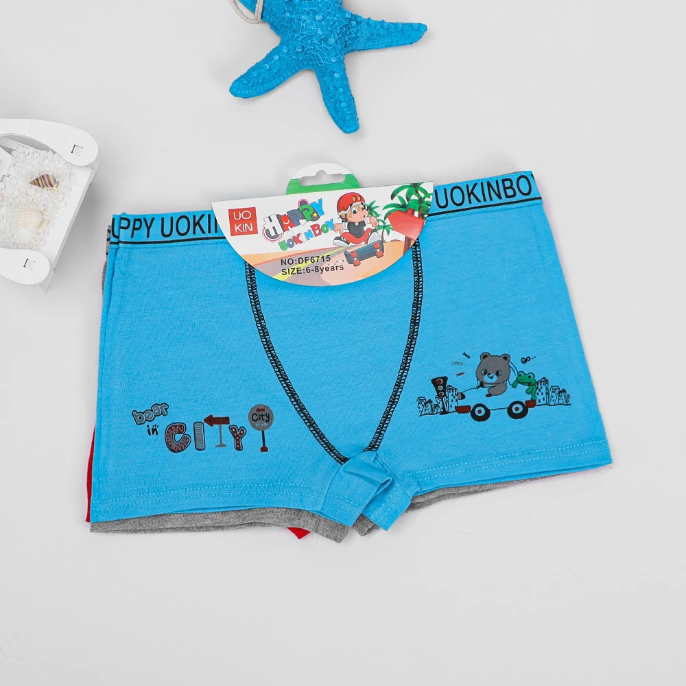 Wholesale 2014 cartoon animal underwear for kids 4-10 yrs boys underwear kids pure cotton christmas print boxer