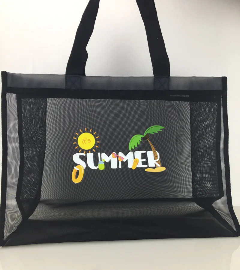 Customized Large-capacity Mesh Material Tote Bag Lightweight Beach Bag