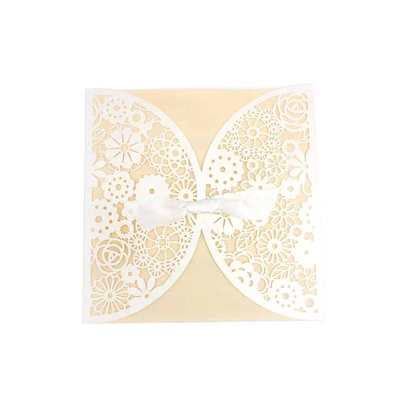 Custom3D Stamp Wedding Cards and Envelopes Display Festival Greeting Laser Cut Wedding Invitation Cards