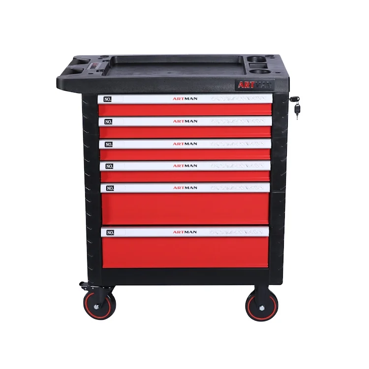 CD-3060 with Heavy duty Garage tool set trolley cabinet with 6 drawers garage tool cabinet with tools