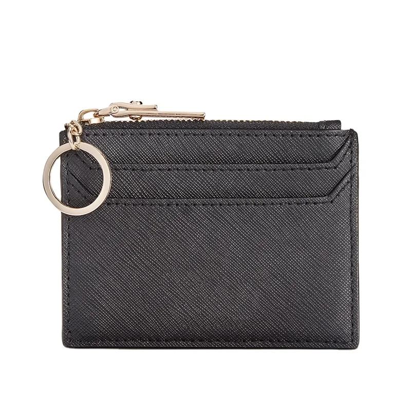 Eco Friendly waterproof zip ladies photo cute cartoon trading designer leather custom logo phone case card holder case