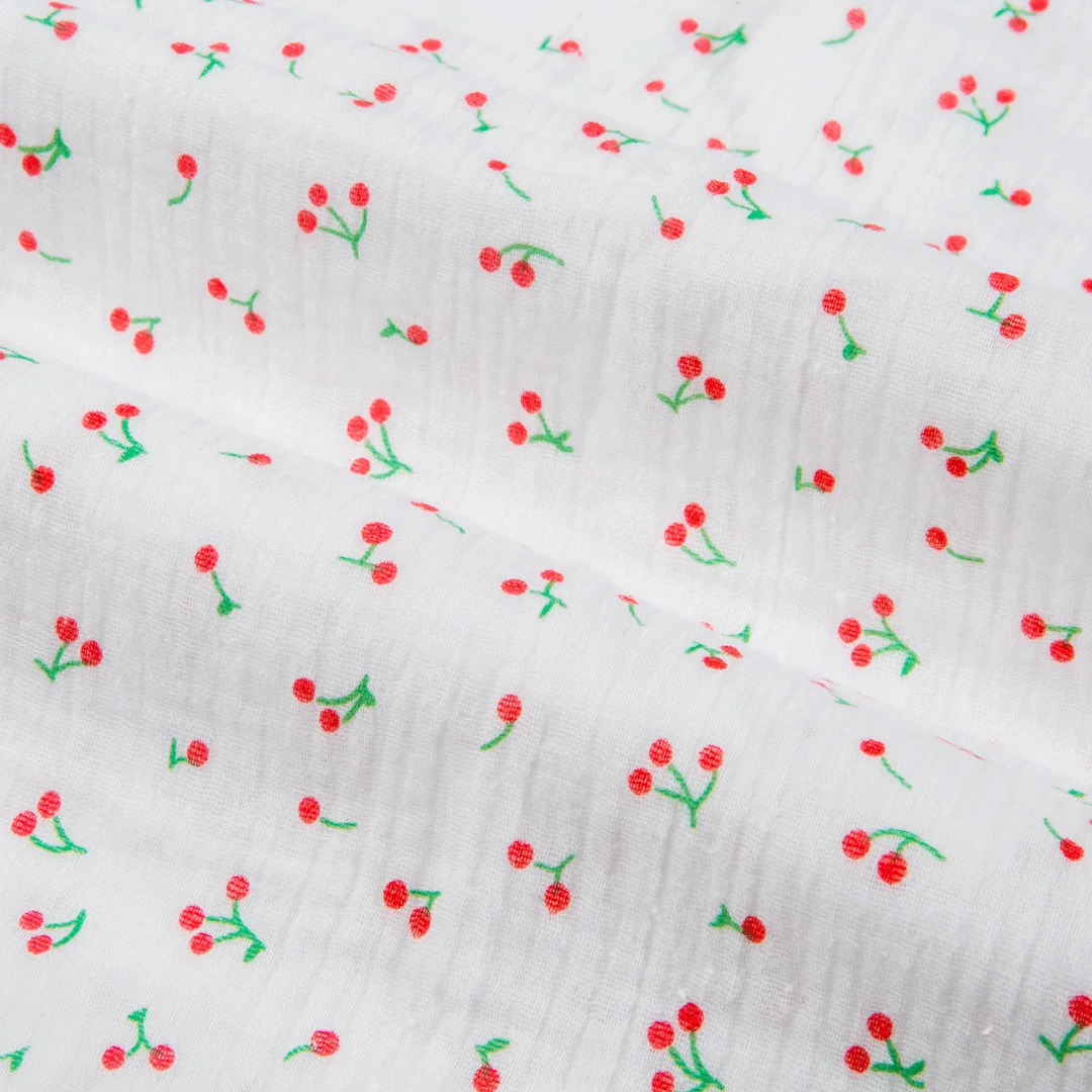 Good price 100% cotton popular breathable double printed layer muslin fabric for blanket towel
