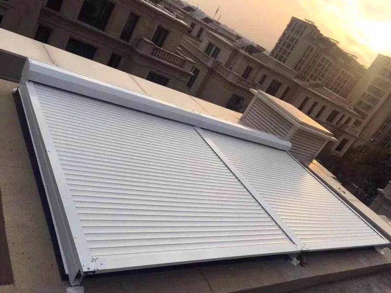 Outdoor Windproof Skylight Roof Roller Blinds Automatic Aluminum Electric Window Hurricane Roller Rolling Shutter