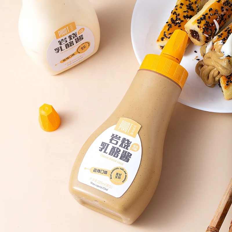 PP hot filling 11oz 353ml  plastic Peanut butter mustard Mayonnaise salad dressing squeeze bottle for sauce