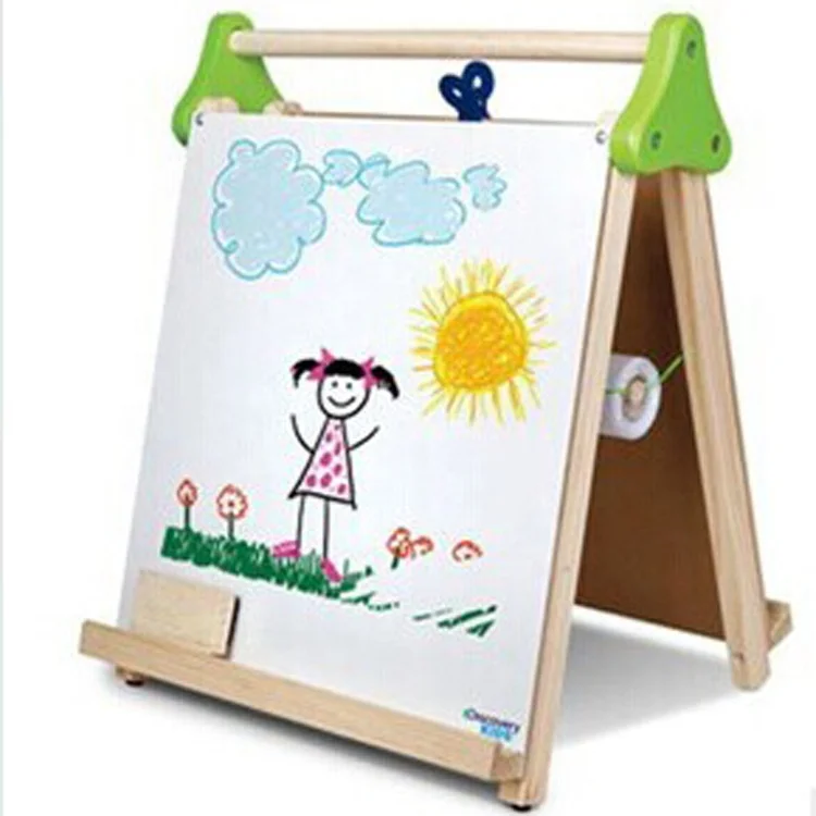 Оптовая продажа с фабрики обучения Двухсторонняя доска (Немагнитный) Детская деревянная чертёжная доска 3-в-1 доска