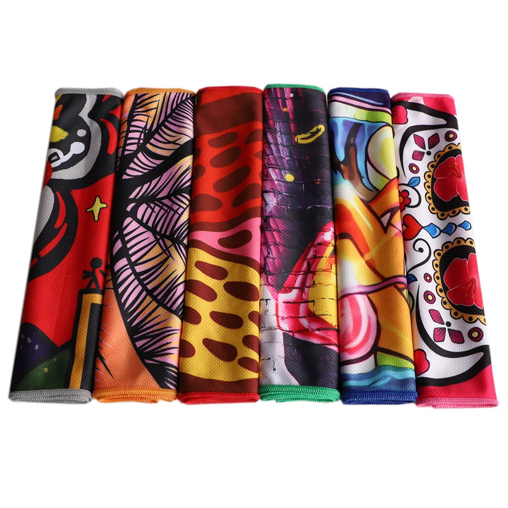 Factory custom logo print microfiber sports cooling towel of ice cold golf towel custom logo  keep cooling