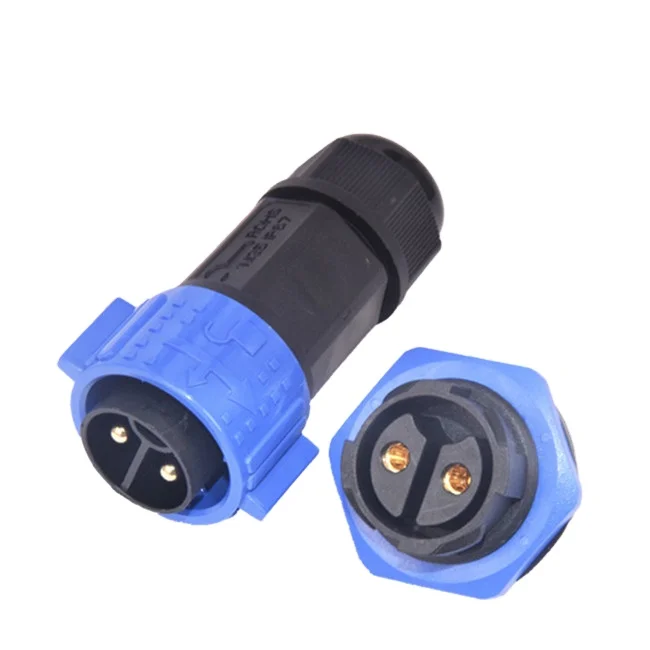 m19 Wire to Board 2 pin ip67 waterproof quick power connector for Power Supply