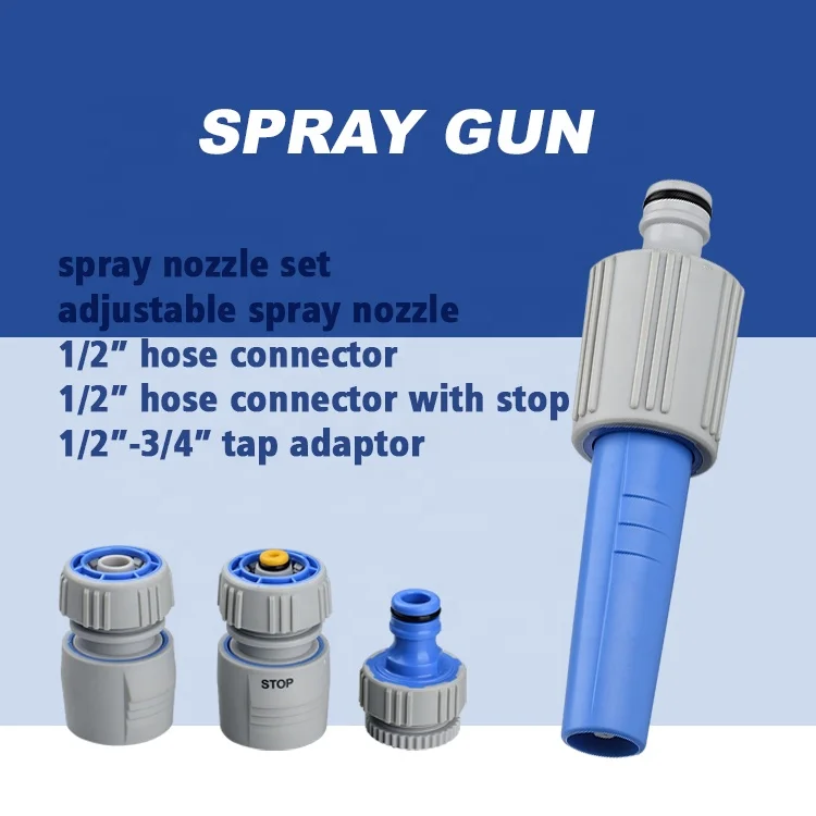 Durable  Ingco Garden Water Spray Hose Nozzle With 1/2' Hose Connector