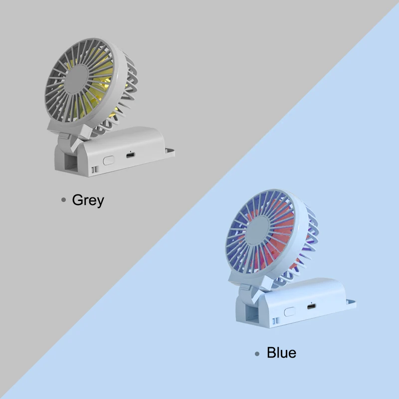 New 2000mAH Desk Mini Fan Usb Rechargeable Student Handheld Mini Fan Custom Logo Portable Folding fan