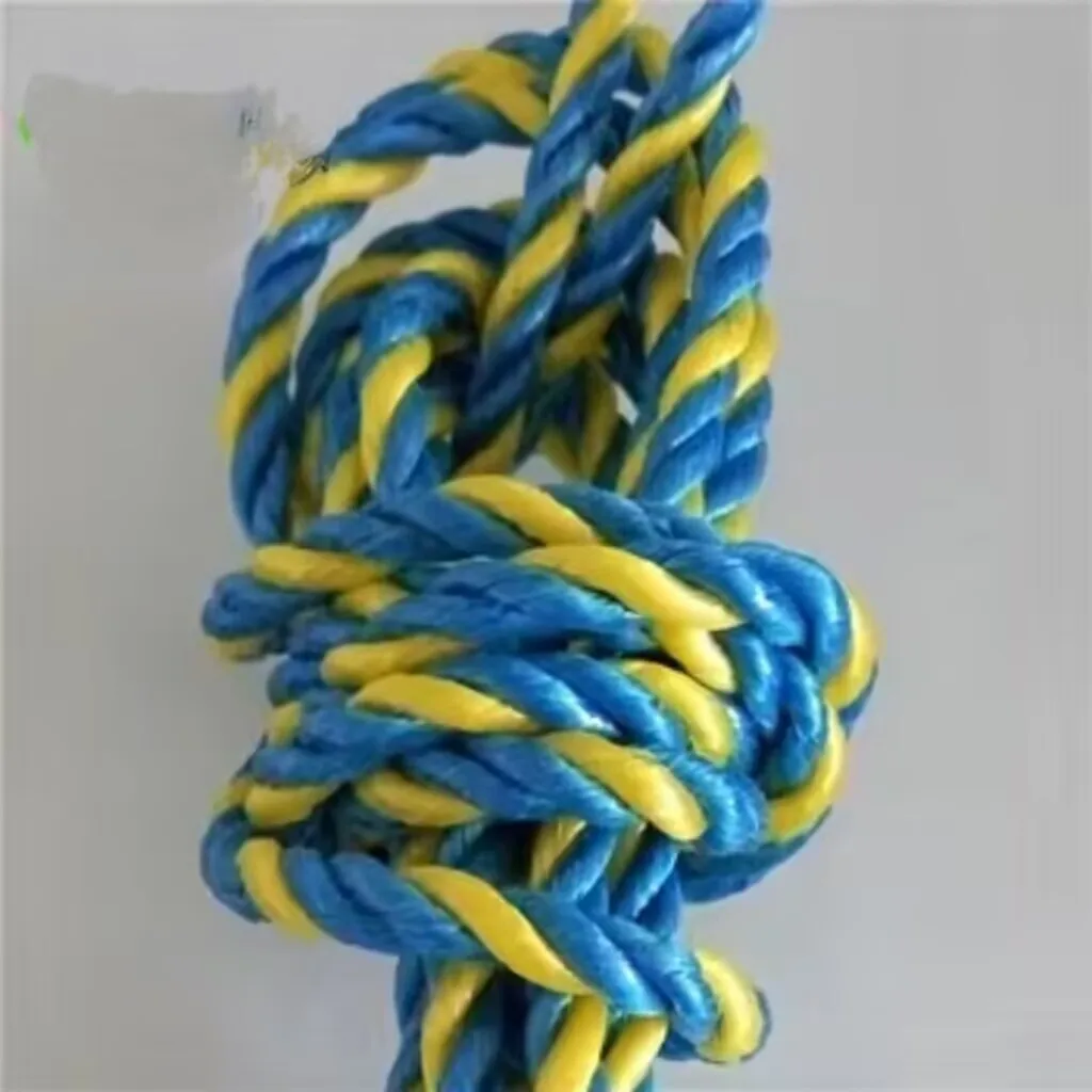blue and yellow 14 16 18 20 mm* 180 200 m polypropylene split film rope for commercial fishing agriculture general packing