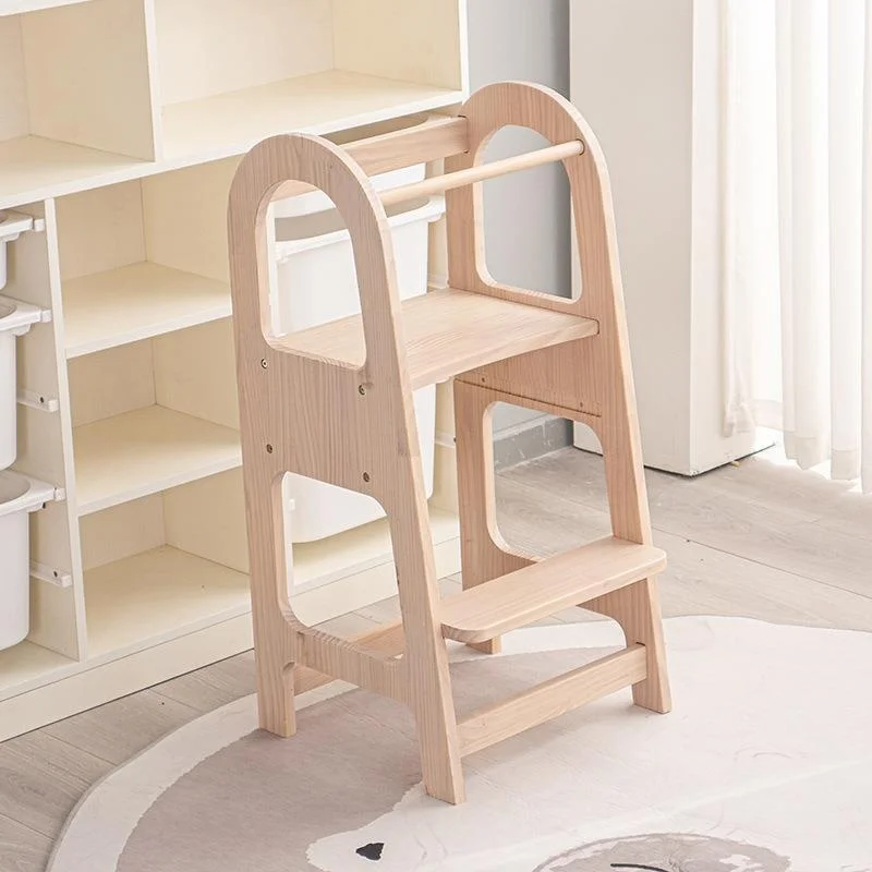 Montessori Anti-Fall Learning Tower Baby Stool Foldable Kids Platform Ottomans for Living Room & Gym with Storage Feature