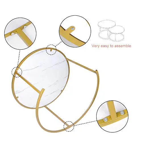
modern round nesting coffee table set of 2 