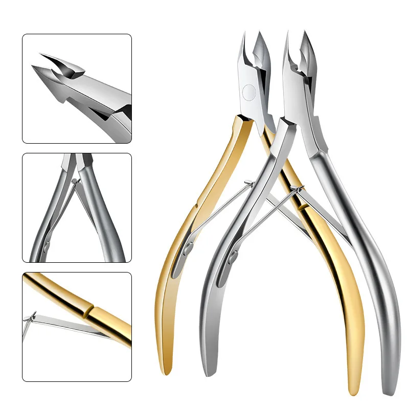 Wholesale Sharp Cuticle Nail Cuticle Nippers Nail Pliers Stainless Steel For Ingrown Or Thick Toenails Suitable