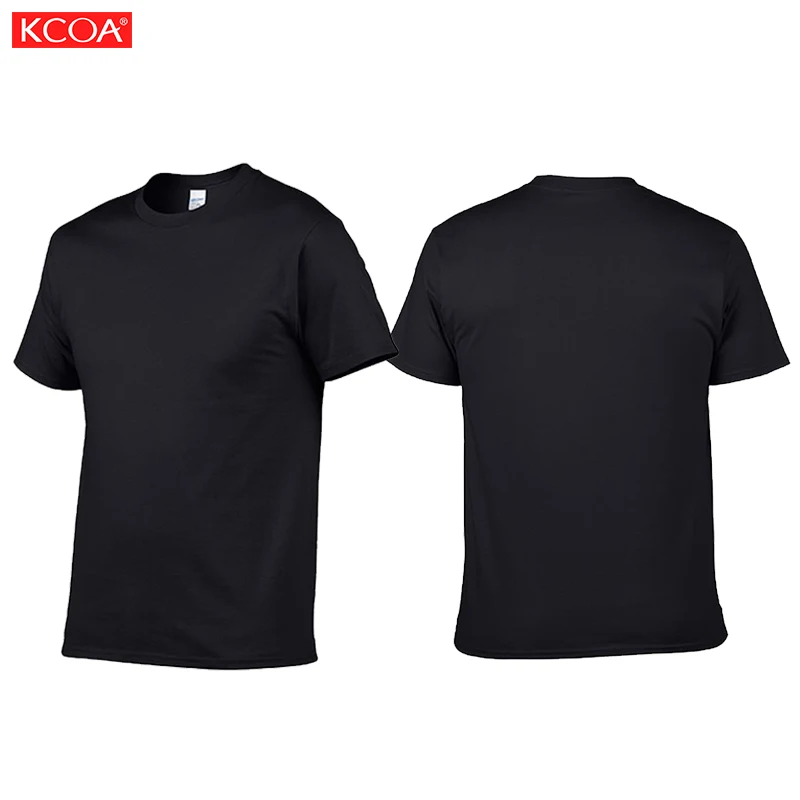 High Quality Blank Unisex T Shirt Custom 180G 100% Cotton Black T-Shirt Screen Print Clothes Men T-Shirt Plain T-Shirts For Men