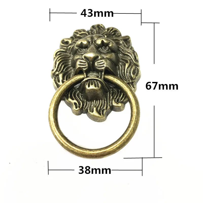 
Antique bronze zinc alloy lion design handle for furniture Cabinet handle 