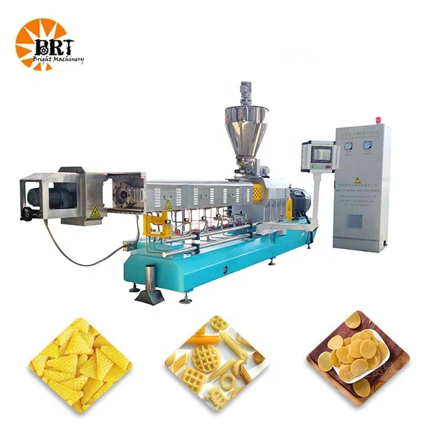 2d 3d fryums manufacturing indian pani puri making extruder machine automatic 2d3d snacks pallet production line