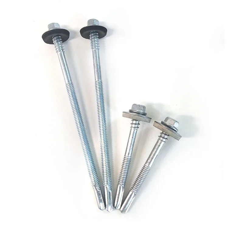 Roofing Screw Fasteners Manufacturers Metal Roofing Screws With Rubber Hex Washer Head Self Tapping Roofing Screws