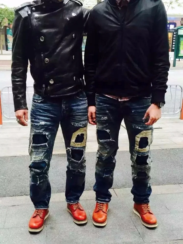 Custom High quality vintage wash distressed cotton Japanese selvedge fabric jeans denim selvedge denim japanese man