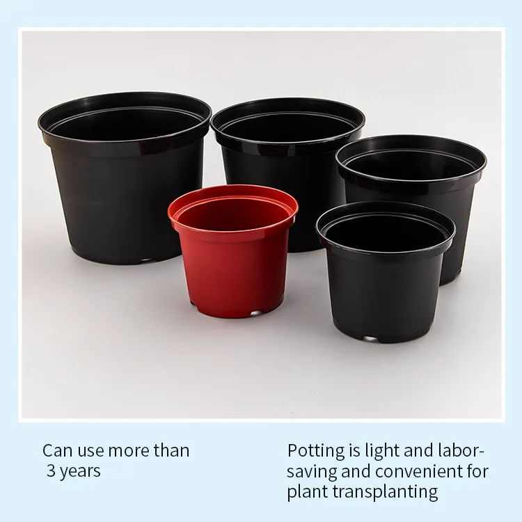 2021 Wholesale all sizes garden nursery plastic flower 20/25 gallon pots for plants