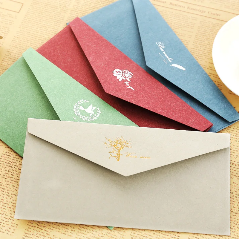Wholesale Custom Kraft Paper Colored Blank Greeting Cards and Business Envelopes for Invitations for Personalized Corporate Use
