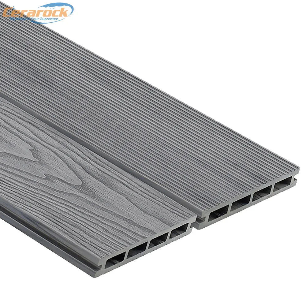 Deep 3D embossing outdoor wpc decking tile for outdoor project