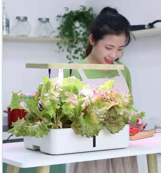 
Smart garden home indoor fiberglass vegetable planters box artificial plant plastic self watering flower pot 