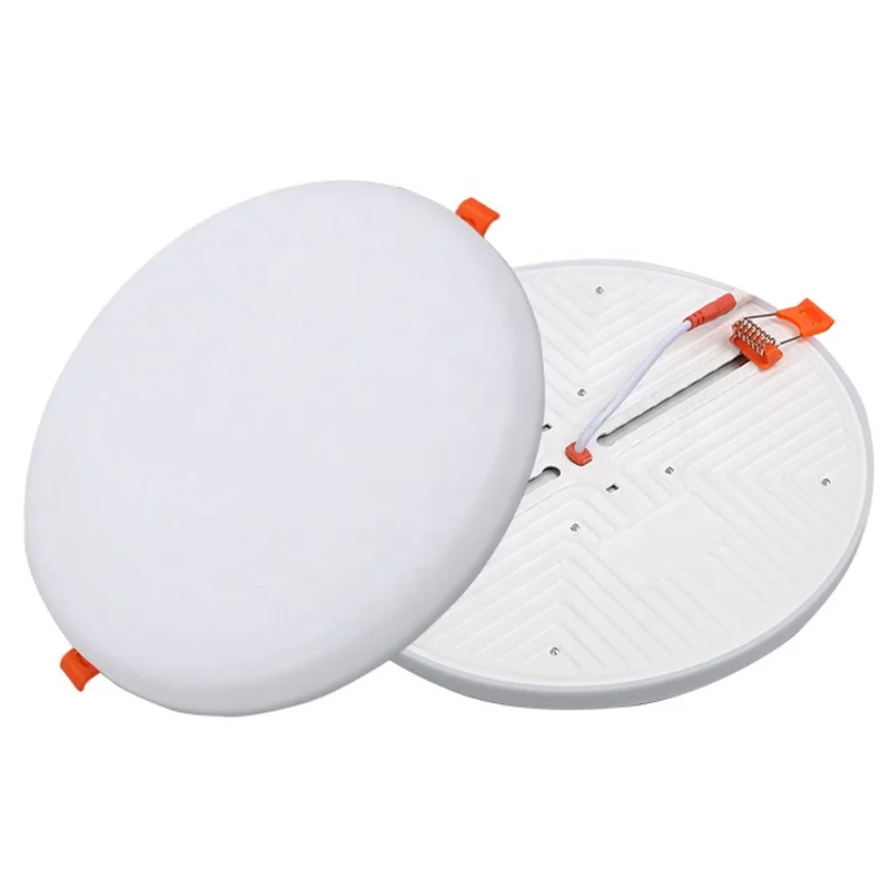 Cutout Hole Size Adjustable Frameless Round Downlight Recessed Square Ceiling 9w 18w 24w 36w Led Panel Light