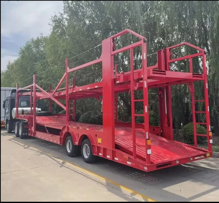 Производитель 10 автомобилей 2 оси гидравлический автомобильный тягач/прицеп для перевозки полуприцеп