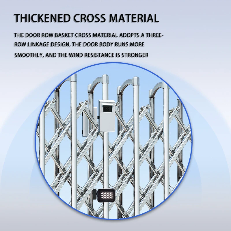 Hot sale retractable gates sliding door motor gate aluminum trackless folding gate by motor operated