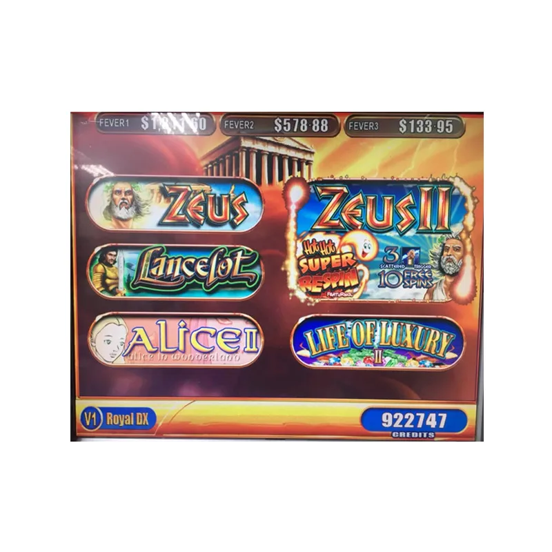 Royal dx v1 keno pcb game board multi skill game wms life of luxury/ alice /zeus coin operated games 5 in 1