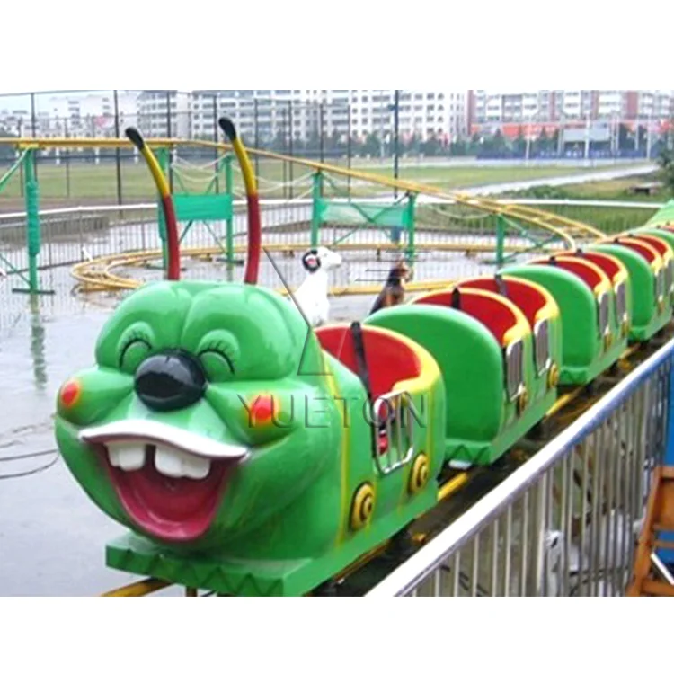 Family New Crazy Funfair Thrill Outdoor Amusement Park Rides Electric Worm Roller Coaster