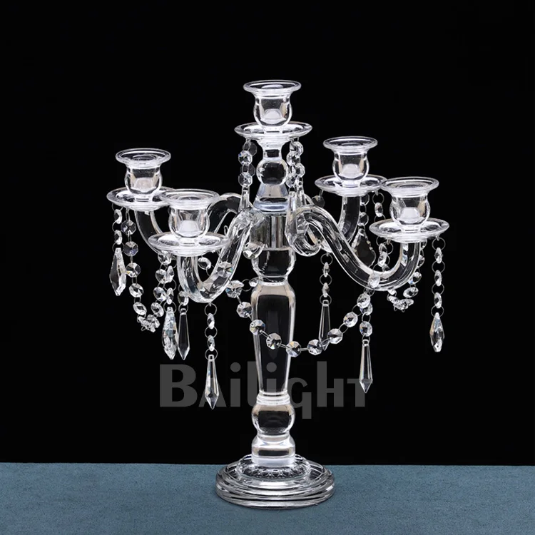 best sell 4 arms k9 crystal candle holders cheap wedding crystal candelabra