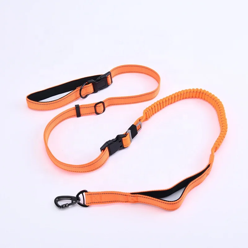 Wholesale dog leash for pet travel hands free nylon retractable dog car seat belt