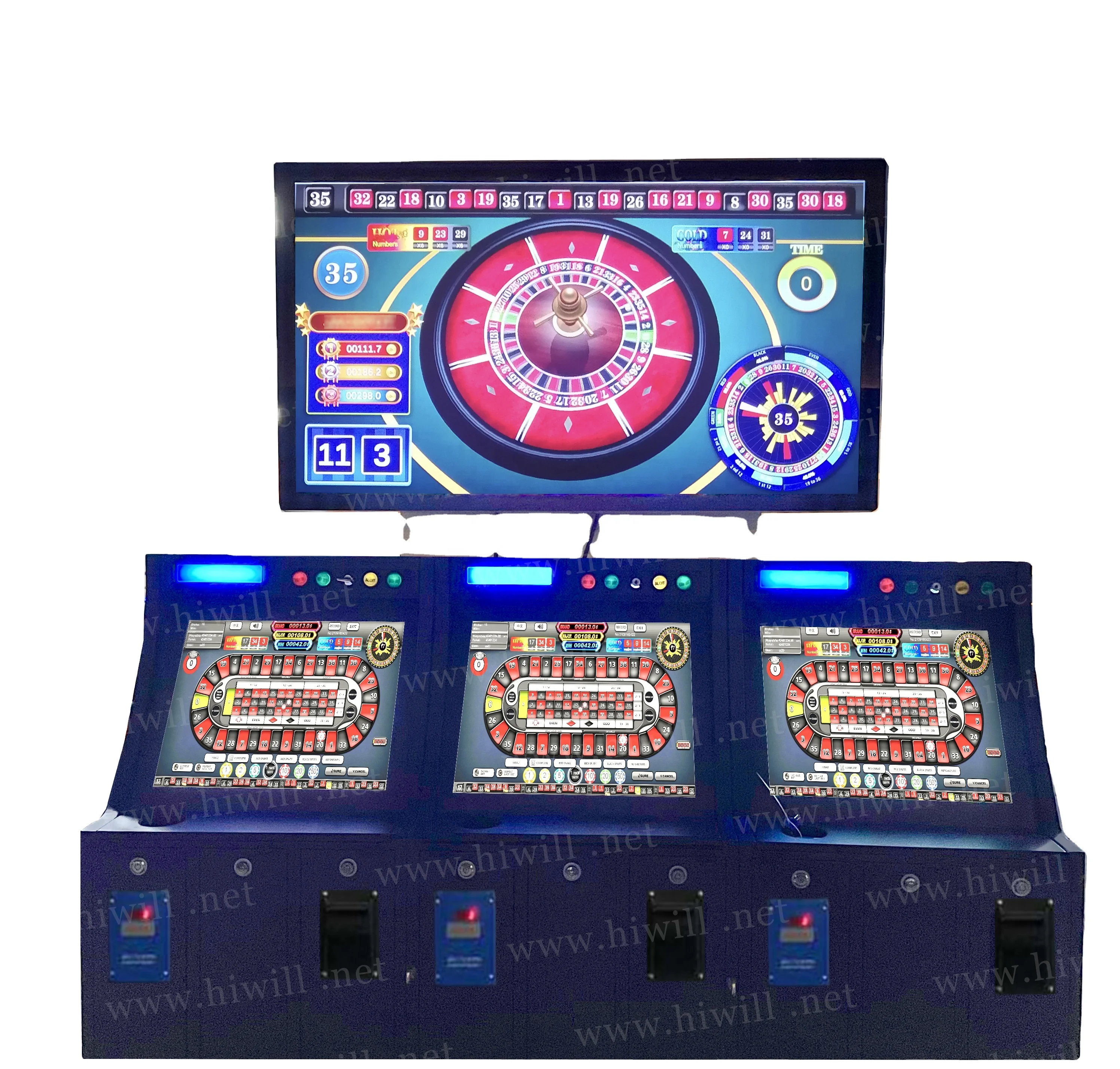 3 Players Full HD Super Mega Wall roulette JP Software Game Board kits Intelligent Roulette Machine