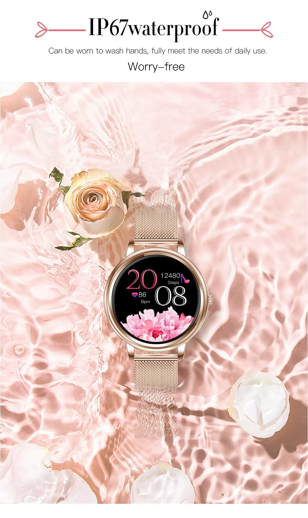 Customized Logo Men Women Smartwatch Sport Android IOS Smart Watch Round Screen Mobile Phone