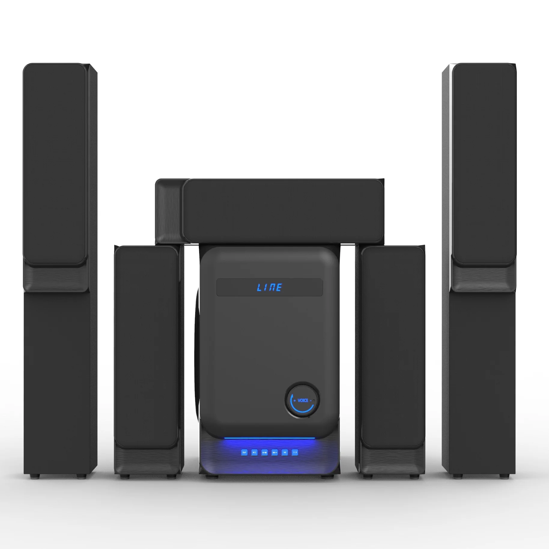 Hot Sale High Class 5.1 Multimedia Stereo Computer Speaker Subwoofer Hi-fi System Home Cinema System